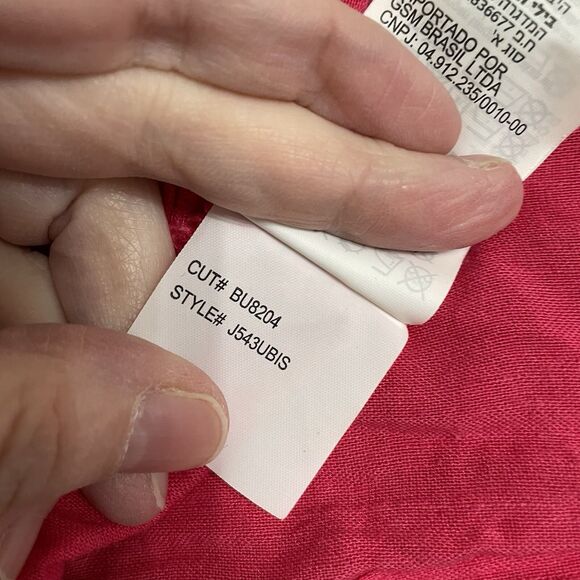 Billabong Island Hopper Top Pink J54UBIS Size Medium Cropped Fit Tie - Picture 8 of 9